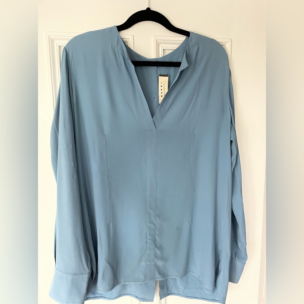 Blue Marni tunic/ blouse size 44 (US 8)